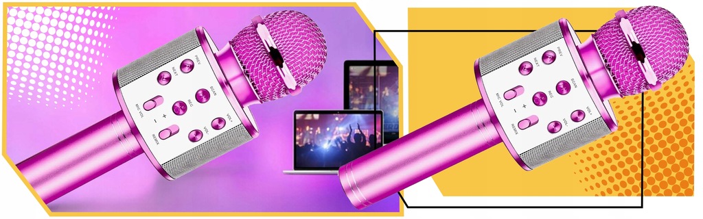 MIKROFON BEZPRZEWODOWY KARAOKE DLA DZIECI BLUETOOTH Z GŁOŚNIKIEM GŁOŚNIK Charakterystyka kierunkowa kardioidalna